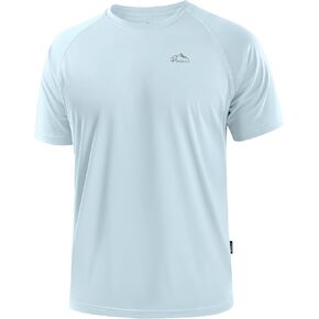 Pudolla Men's Rashguard Swim قمصان قصيرة الأكمام UPF 50+ حماية من أشعة الشمس SPF جاف جاف خفيفة الوزن قميص شاطئ الصيد