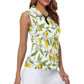 قمصان غولف بلا أكمام للسيدات رطبة فطرية تنس قميص جاف ملائمة 1/4 قمم رياضية من الدبابات الرياضية in Kuwait