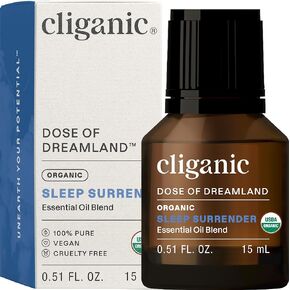 Cliganic Organic Sleep Surrender Essential Oil Blend, 0.51 FZ