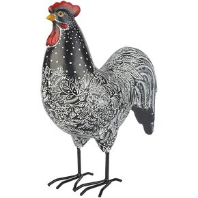 Garden Rooster Statues & Sculpture, Resin Chicken Animal Yard Art Lawn Ornament Figurines Artwork for Outdoor, Backyard, Patio and Home Kitchen Decoration