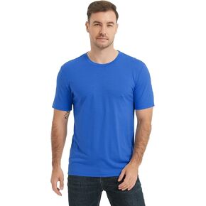 100% Merino Wool T Shirts for Men, Short Sleeve Lightweight Undershirt, No-Odor Base Layer
