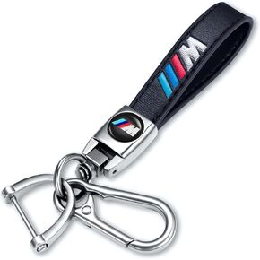 Genuine Leather Car Keychain Keyring Accessories Compatible with Lincoln Series Car Keychains Family Present for Man and Woman（Black）