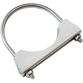 2PCS 2 Inch Heavy Duty 304 Stainless Steel U Bolt Exhaust Clamp for 2" OD Exhaust Tail Pipe Diameter - Corrosion Resistant Muffler Pipe Hanger Clamp，Marine pipe clamps.