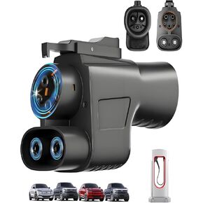 محول Tesla Supercharger - NACS إلى CCS ، MAX 250KW لمحطات الشحن السريع V1/V2/V3/V3/V4 ، مناسبة مع Ford/GM/Volvo/Mercedes -Benz و Rivian