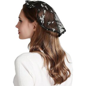 Leimandy Chapel Cap Embroidery Head Covering Christian Veil Chapel Veil V49