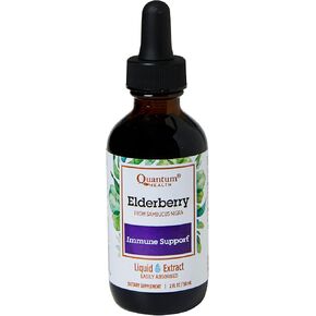 Quantum Health Black Elderberry Liquid Extract Sambucus Nigra Immune Support Formula 700mg - Daily Wellness Boost of Potent Antioxidants for Women & Men - High Dose, Fast Absorption, Vegan - 2 Fl Oz