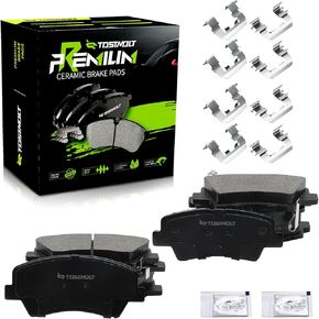New 8pcs Complete Front+Rear Quiet Shimmed Slotted Ceramic Disc Brake Pads Set w/Installation Hardware Fit 11-16 Elantra Sedan Coupe GT 12-16 Veloster N/A 15-16 Forte5 14-16 Forte Koup EX/LX
