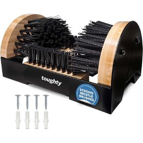 Toughty Boot Scrubber - All Weather Industrial Shoe, Boot, Sneaker Cleaner & Scraper Brush - Footwear Cleaner - Mountable - Dirt Remover - Indoor/Outdoor Sneaker Buffer
