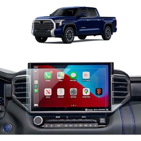 2PCS Matte Screen Protector for 2022 2023 2024 2025 Toyota Tundra& 2023 2024 2025 Toyota Sequoia Accessories Navigation Touchscreen Protector Film Tempered Glass HD Clear Anti-Glare 14''