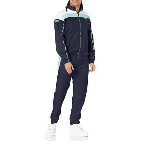 Lacoste mens Diamond Taffeta Regular Fit Color Block Tracksuit