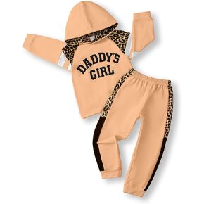 Mioglrie Little Girls Cloths Toddler Girl Girl Outfit Fall Winter Clothits Girl Sweatshirt Pant Setts