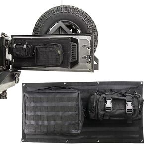 GearUp Tailgate Storage Bags Tool Kit Compatible with 2007-2018 Jeep Wrangler JK/JKU Back Door Cargo Organizer 3PCS