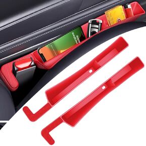 مجموعة منظمات حشو الفجوة في مقعد السيارة من 2 ، Universal Fit Automotive Console Organizer متعددة الوظائف.