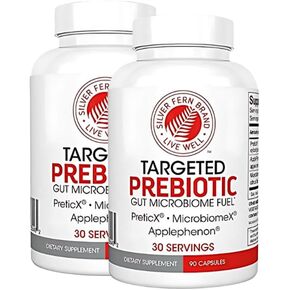 ملحق Silver Fern Prebiotic - مزيج Xos Fiber & Polyphenol ، 90 كبسولة (30 حصص)