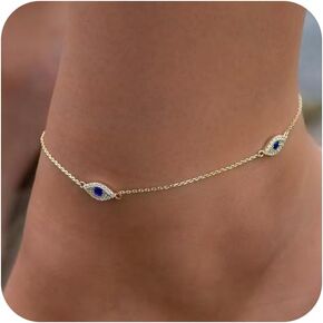 أساور الذهب/الفضة في الكاحل للنساء dainty14k الذهب مطلي بالماء الماء سلسلة الخرز الكوبي الطبقات غير المشوهات شاطئ الصيف 8.3+2 بوصة قابلة للتعديل للهدايا المجوهرات النسائية