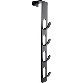 2 Pack White Coat Hooks, 4 Layers Metal Hats Hanger, Strong Vertical White Coat Hook, Over Door Rack for Hanging Bags Jams Scarf Keys and More.