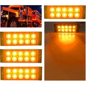 4pcs 4in الأمامية الخلفية الأحمر 10 مصابيح العلامة الجانبية ، 12V-24V DC مقاوم للماء الفرامل التوقف الإيقاف مؤشر الإشارة لوقوف السيارات