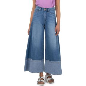 KUT from the Kloth Women's Blake Crop Wide Leg with Hem Detail
