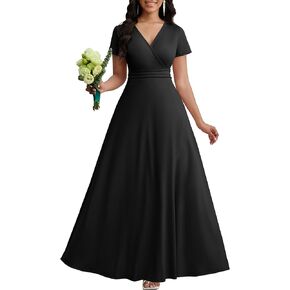 فستان Clocor Maxi للنساء الصيفي الطويل لبس خط رسمي v