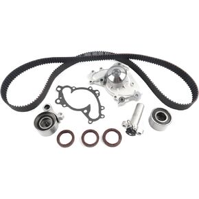 مجموعة حزام التوقيت مع مضخة المياه TKT-024 متوافقة مع 1994-2004 Toyota Camry Avalon Sienna Solara Lexus ES300 RX300 3.0L V6 1MZFE DOHC 24V