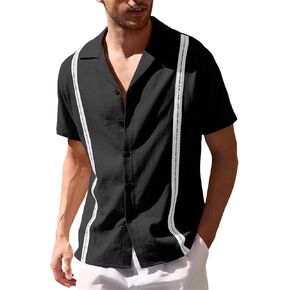 قميص Guayabera الكوبي COOFANDY COPAN COPAN BUNTER BUNTER BUNTER DOW