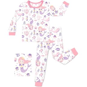 Bamboo Viscose Toddler Girls Kids Pajama مجموعات 12-18M Snug fit