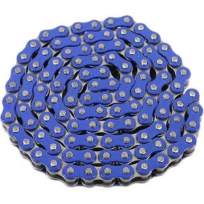 Motorcycle 420 Chain 108 Links Anti-Rust Coating Drive Chain Powersports Parts for Honda Apollo Yamaha 50cc ~ 150cc SSR ATV Street Bike All-Road Dirt Pit Bike Accessories (Red)
