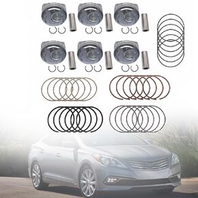 munirater Engine Piston Ring Set STD Fits Replacement for Sedona Sorento Cadenza Azera 3.3L 2013-2018