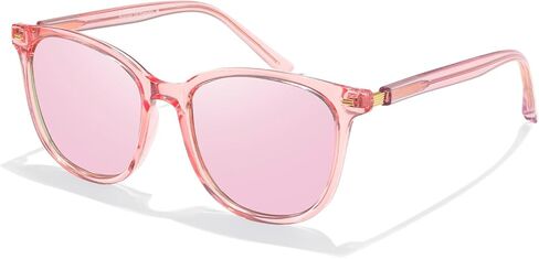 LVIOE Polarized Round Sunglasses for Women Men Trendy Oversized Shades with UV400 Protection Reduce Glare Sun Glasses LS18512 in Kuwait