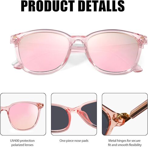 LVIOE Polarized Round Sunglasses for Women Men Trendy Oversized Shades with UV400 Protection Reduce Glare Sun Glasses LS18512 in Kuwait