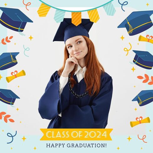 Graduation Necklace Graduation Gifts 2024 Chunky Hawaiian Lei Necklace Class of 2024 Graduation Accessories in Saudi Arabia