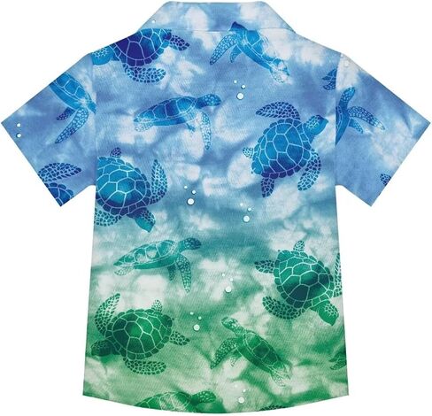 Boy Short Sleeve Button Down Shirt Novelty Hawaiian Aloha Shirts Beach Vacation Shirts in Saudi Arabia