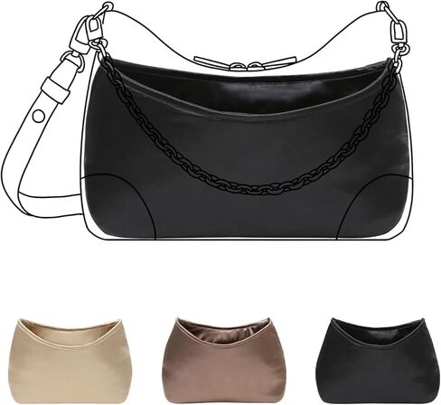 Luxury Silk Purse Organizer for Boulogne - Silky Smooth Handbag Insert with Hidden Zipper in Kuwait