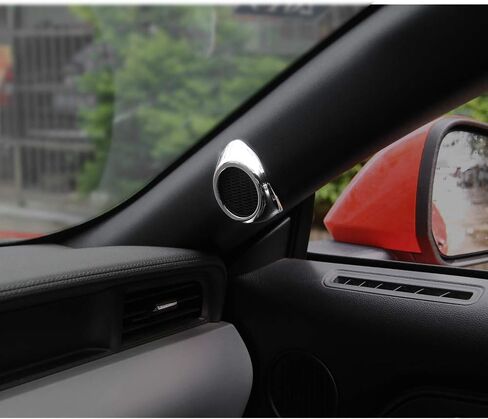 Car Interior A-pillar Audio Speaker Cover Trim Decor Frame for Ford Mustang 2015 2016 2017 (Carbon Fiber Grain) in Saudi Arabia