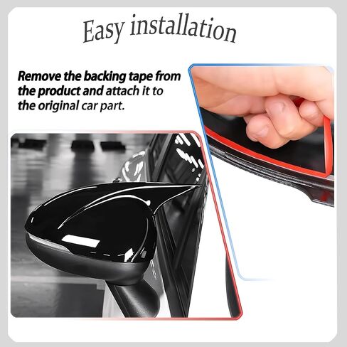 Side Mirror Cover, for Kia K5/Optima 2021 2022 2023 2024 2025, Bright Black Side Rear Mirror Covers Body Kit Accessories for Cars in Kuwait