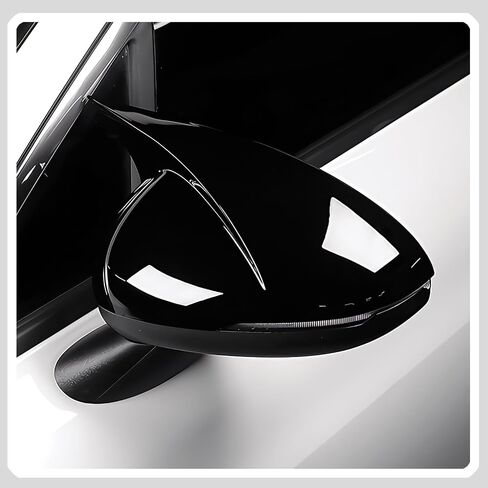 Side Mirror Cover, for Kia K5/Optima 2021 2022 2023 2024 2025, Bright Black Side Rear Mirror Covers Body Kit Accessories for Cars in Kuwait