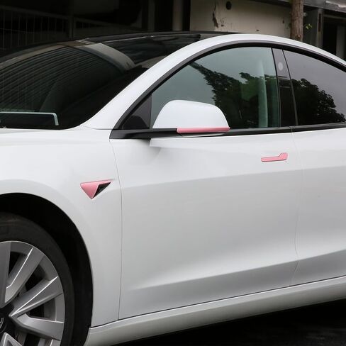 for Tesla Door Handle Covers for Pink Model 3 Highland HW 4.0 Camera Covers for Side Mirror Trim Strip for Pink Tesla Model 3 Accessories 2024-2025 (8PCS) in Kuwait