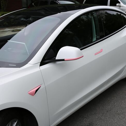 for Tesla Door Handle Covers for Pink Model 3 Highland HW 4.0 Camera Covers for Side Mirror Trim Strip for Pink Tesla Model 3 Accessories 2024-2025 (8PCS) in Kuwait