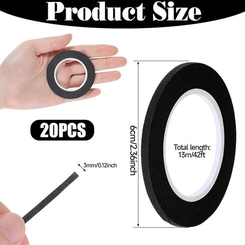 20 Rolls 1/8 inch Whiteboard Tape Line, Graphic Tape, Pinstripe Tape for Dry Erase Board, Draping Tape, Gridding Tape for White Board, Art, Office, School, Total Length 512FT in Saudi Arabia