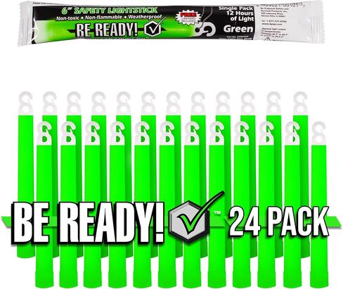 Blue Glow Sticks - Industrial Grade 8+ Hours Illumination Emergency Safety Chemical Light Glow Sticks (24 Pack) in Saudi Arabia