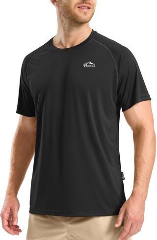 Pudolla Men's Rashguard Swim قمصان قصيرة الأكمام UPF 50+ حماية من أشعة الشمس SPF جاف جاف خفيفة الوزن قميص شاطئ الصيد in Saudi Arabia