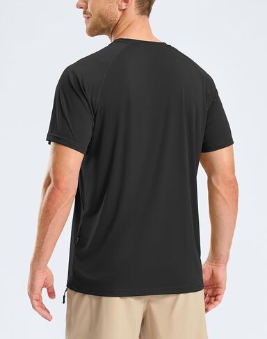 Pudolla Men's Rashguard Swim قمصان قصيرة الأكمام UPF 50+ حماية من أشعة الشمس SPF جاف جاف خفيفة الوزن قميص شاطئ الصيد in Saudi Arabia