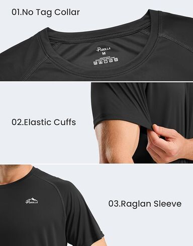Pudolla Men's Rashguard Swim قمصان قصيرة الأكمام UPF 50+ حماية من أشعة الشمس SPF جاف جاف خفيفة الوزن قميص شاطئ الصيد in Saudi Arabia