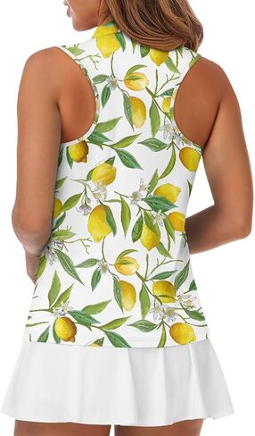 قمصان غولف بلا أكمام للسيدات رطبة فطرية تنس قميص جاف ملائمة 1/4 قمم رياضية من الدبابات الرياضية in Kuwait