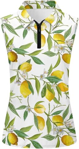 قمصان غولف بلا أكمام للسيدات رطبة فطرية تنس قميص جاف ملائمة 1/4 قمم رياضية من الدبابات الرياضية in Kuwait