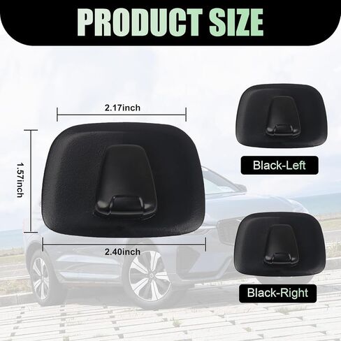 2 PCS Car Clothes Hooks, Locking Design Swivel Mounted Hooks, Multifunctional Roof Clothes Storage Accessory, Compatible with Volvo XC60 XC40 XC90 V90 S90 (Black) in Saudi Arabia