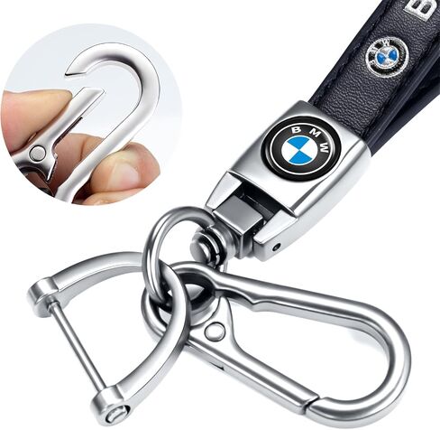 Genuine Leather Car Keychain Keyring Accessories Compatible with Lincoln Series Car Keychains Family Present for Man and Woman（Black） in Saudi Arabia