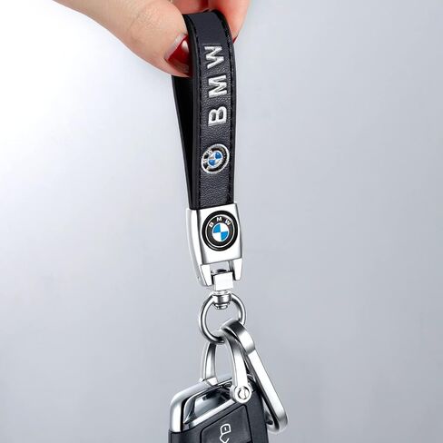 Genuine Leather Car Keychain Keyring Accessories Compatible with Lincoln Series Car Keychains Family Present for Man and Woman（Black） in Saudi Arabia