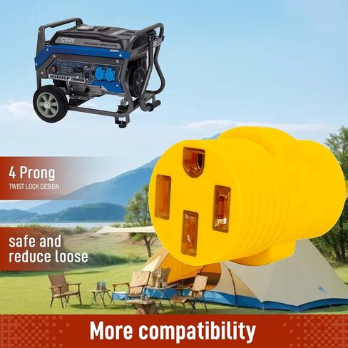 NEMA 6-50P to 14-50R EV Tesla Charger Adapter, 240V 50A 3-Prong to 4-Prong Connector for Tesla Model 3 S X Y, Welder Welding Dryer EV Charger Power Cord Adapter Adaptor Connector in Kuwait