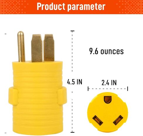 NEMA 6-50P to 14-50R EV Tesla Charger Adapter, 240V 50A 3-Prong to 4-Prong Connector for Tesla Model 3 S X Y, Welder Welding Dryer EV Charger Power Cord Adapter Adaptor Connector in Kuwait